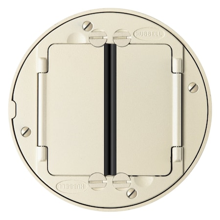 Hubbell Wiring Device-Kellems Box Cover, Floor Box Type, Composite, Flush Cover Type S1TFCI